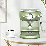 QJRGUY Retro Small Coffee Machine Home Full Semi-automatic Espresso Commercial High-pressure Steam Milk Froth - Image 2