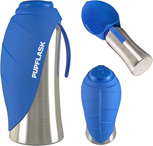 PupFlask Large Dog Water Bottle – 27/40oz Stainless Steel with Reversible Silicone Bowl — view 8