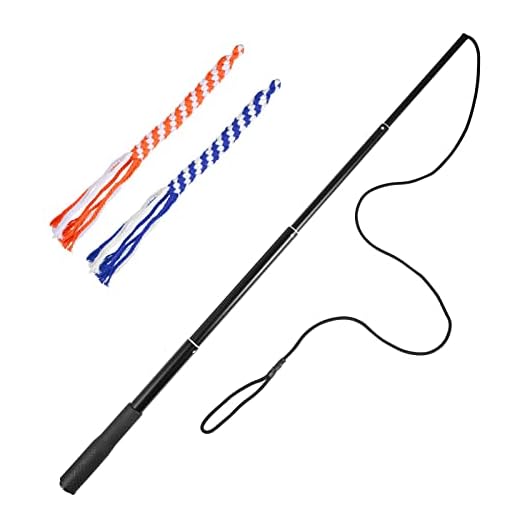 VILLCASE Juguetes extensibles para perros - Juguete portátil para masticar perro Flirt Pole Toy Outdoor Funny Interactive Dog Toys persiguiendo cola interactiva cuerda de entrenamiento para perro