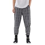 SCHOLIEBEN Pantalon Homme Chino Incontournable Et IndéModable De Tout Vestiaire Masculin Grande Taille pour Hommes Style Neuf à Carreaux Loisirs(Noir,XXXL)