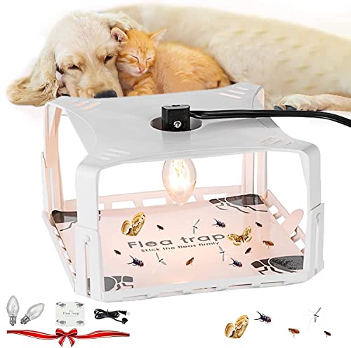 Sumeber Klebrige Kuppel Smart Trap - Eingebaute Glühbirne mit 2 Leimscheiben Falle für Flöhe, Mücken, Nachtfalter Ungiftig - Umweltfreundlich Sicher Für Kinder (Quadrat) Cover