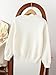 WDIRARA Girl's Bow Crew Neck Sweater Long Sleeve Drop Shoulder Knitwear Cozy Pullover Top White 8Y