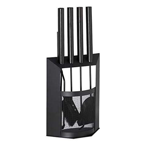 Relaxdays 5-Piece Fireplace Tool Set Cover