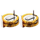 uxcell スーパー キャパシタ 5.5V 0.33F H型 ボタン キャパシタ 高電力 低抵抗 高安定性 電子 玩具 AC モーター スマート ディスプレイ スクリーン 用 (金 2個 パック)