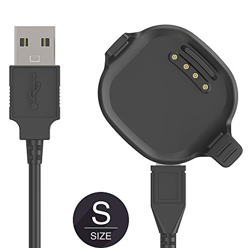 [Small Size 2.1CM Screen] TUSITA Charger Compatible with Garmin Forerunner 10 15 - USB Charging Cable 100cm - Smartwatch Accessories