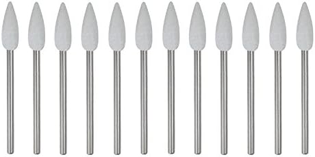12 Pack Silicon Carbide Polishers Coarse Grit White Cone Jewelry Making Metal Abrasive Rotary Polishers