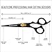 BEAUTICONE Hair Cutting Scissors, Professional 6.5