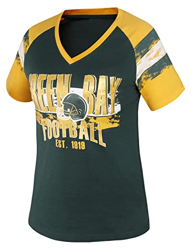 Womens Football Fans V Neck City Raglan T-Shirts3