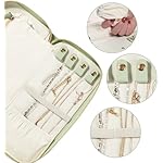 Travel Jewelry Organizer Case - for Tangle-Free Necklaces, Earrings, Rings, Bracelets Storage, Travel Essentials, Fashion Portable Jewelry Travel bags for Women - Medium Macaron Green - Image 5