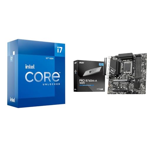 Image of Intel Core i7-12700K Gaming Desktop Processor + MSI PRO B760M-A WiFi ProSeries Motherboard