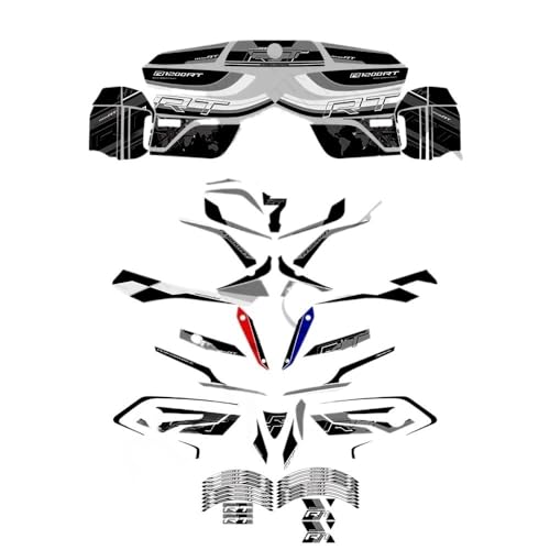 Autocollant réservoir moto R1200RT protection roues et genouillères