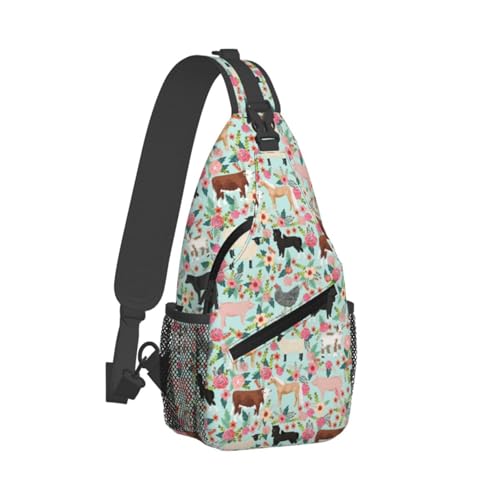 Steer Floral Stylish Men'S Messenger Bag - Durable Polyester, Huge Capacity & Adjustable Strap2