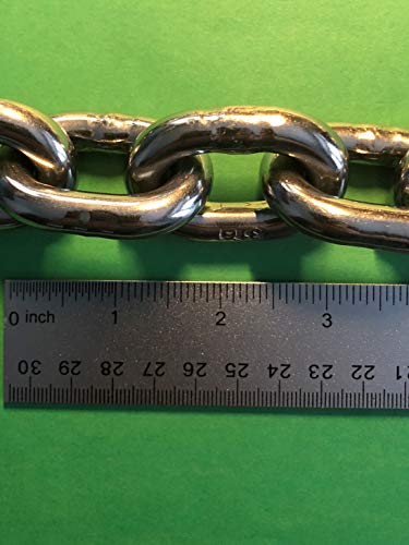 US Stainless Stainless Steel Windlass 3/8\" ISO G4 Anchor Chain (1 Foot) (Sold by The Foot)