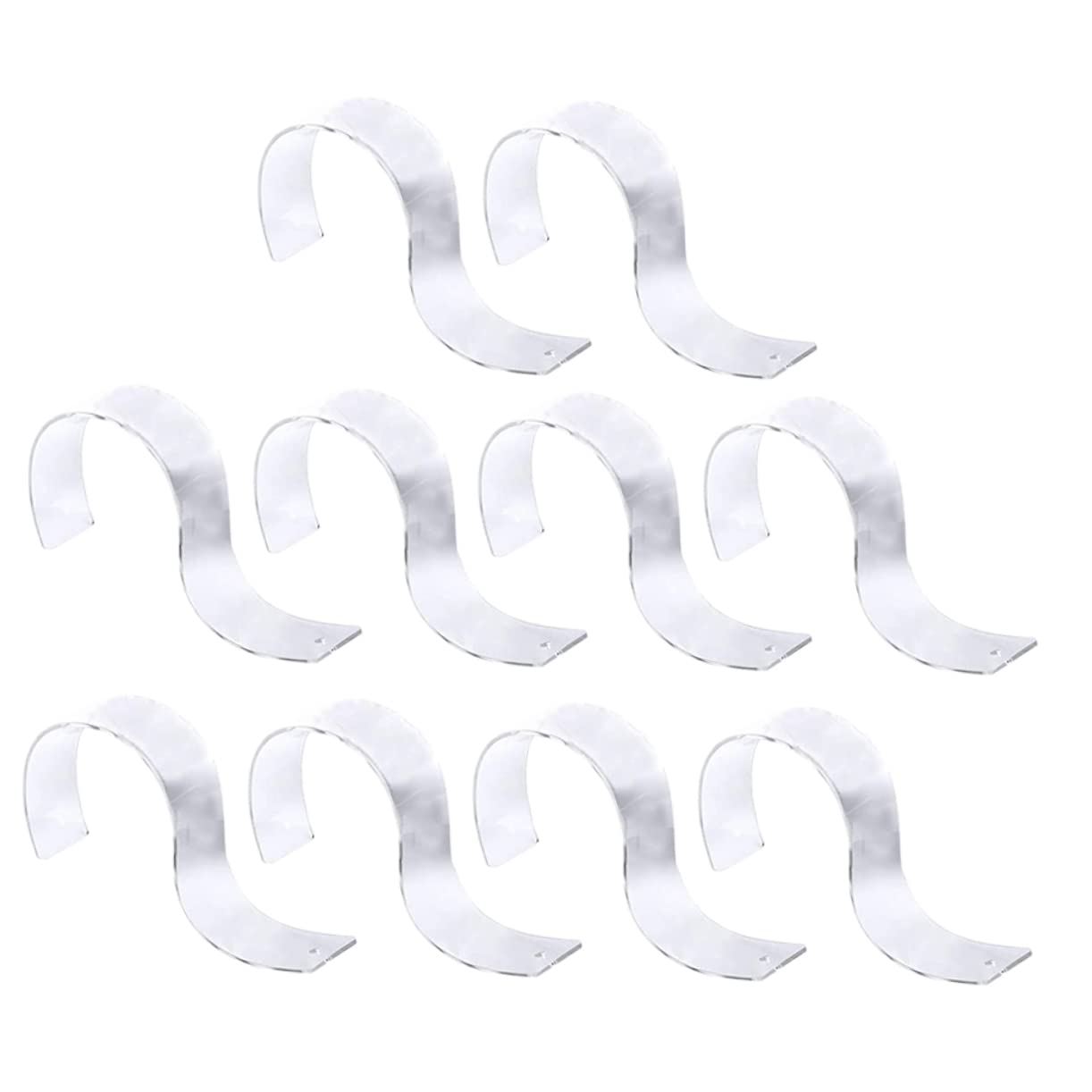 OFFSCH Belt Organizer s Shape Acrylic Display Racks 10pcs Belt Storage Stands