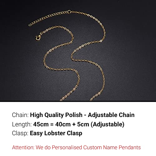 Image of Muskan Name Necklace in Gold Polish - Elegant Cursive Font, Personalized Jewelry for Women & Girls, Anti-Tarnish, Splash Proof, Custom Gift, Stylish & Timeless Design for Special Moments