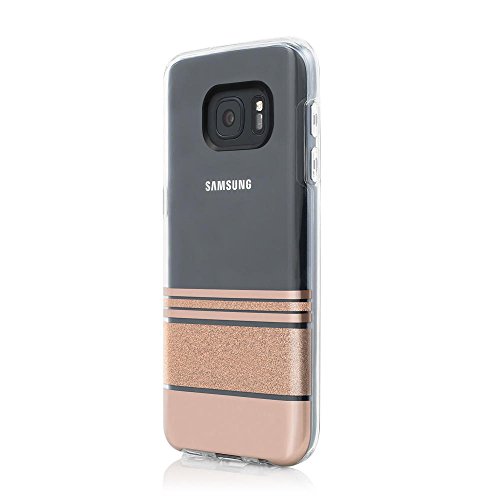 Incipio Cell Phone Case for Samsung Galaxy S7 - Retail Packaging - Hensley Stripe/Rose Gold