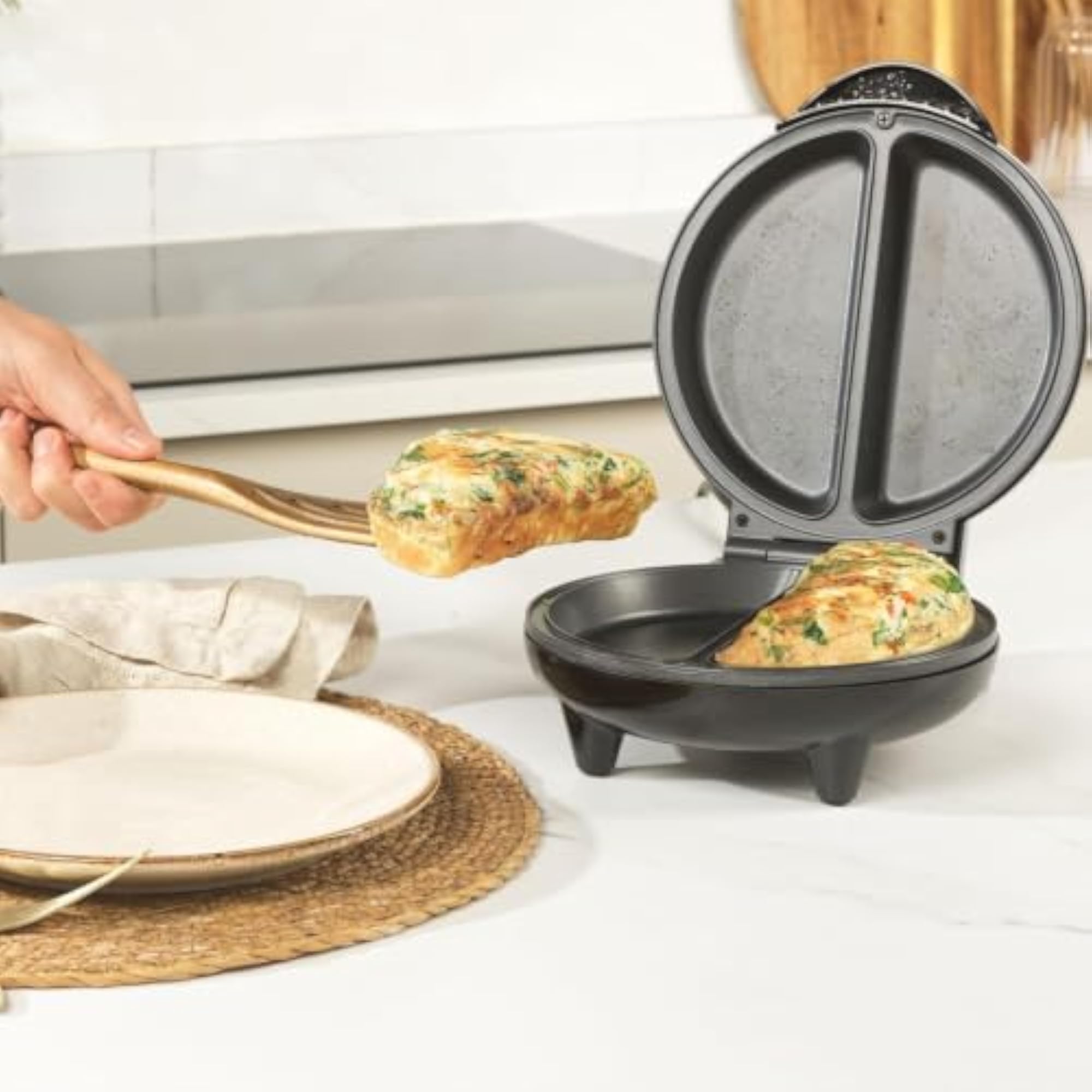 750W Electric Double Omelette Maker, Non-Stick