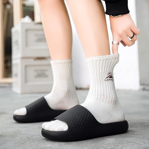 Uonesone Cloud Sliders Women,Mens Arch Support Sliders Ultra-Soft Shower Shoes Quick Drying Comfy Thick Sole House Beach Slippers Indoor Outdoor Sandals(Black 3.5/4.5 UK)