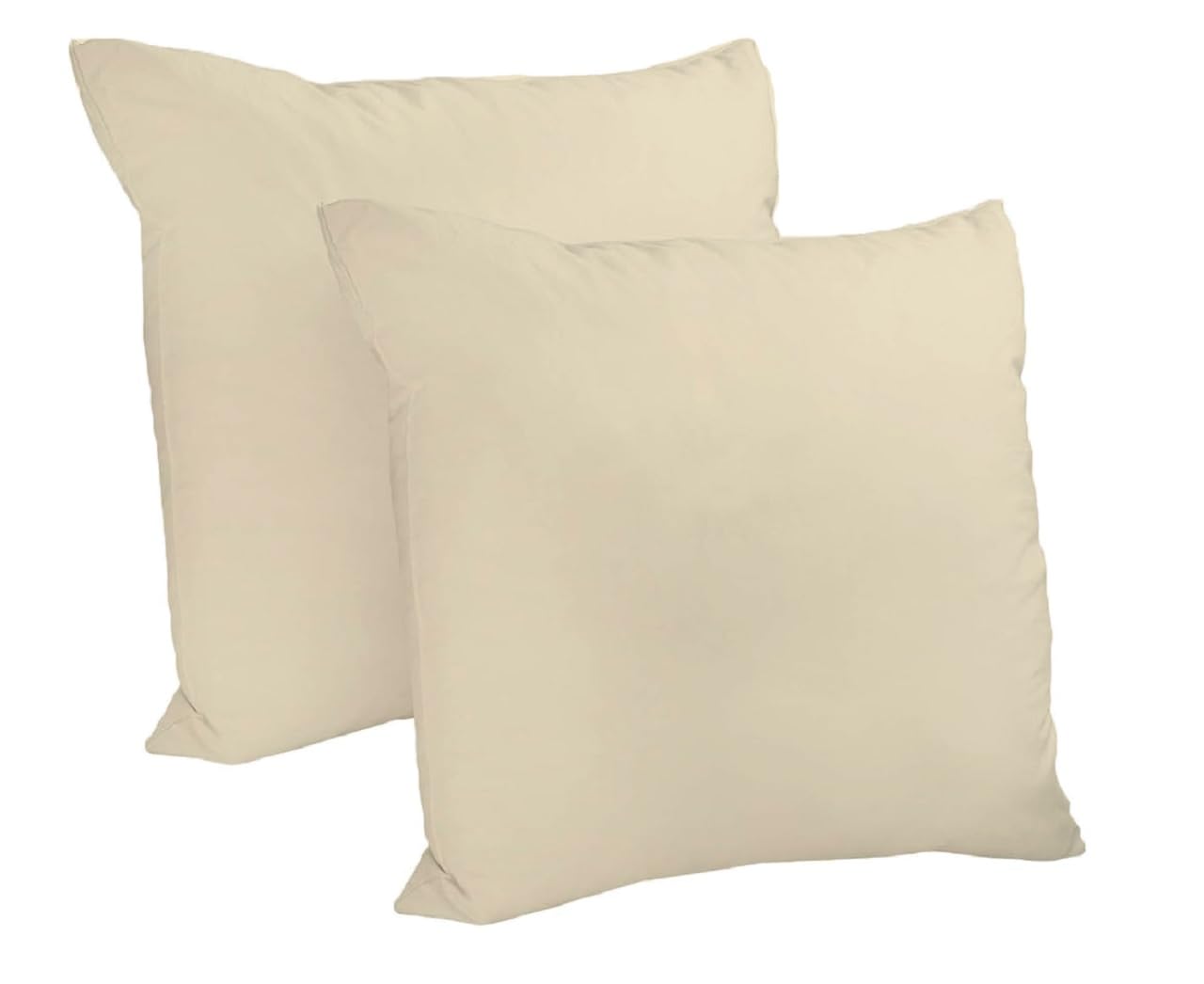 Crescent Textile Waterproof Outdoor Garden Furniture Seat Cushion 45x45cm Decorative Throw Pillow Shredded Foam Filled for Garden Sofa Livingroom Chair Bedroom Tent Park Patio (2, Cream) — image 1