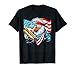 4th of July USA Flag Bald Eagle Hotdog Patriotic Men Boys T-Shirt