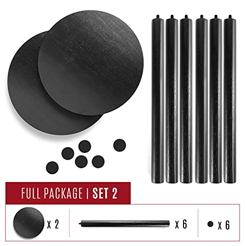 Litada Wood Plant Stand Mid Century Small Side Table, 15.8’’ Tall – Round Side End Table Flower Pot Holder Home Decor (Plant And Pot Not Included) (Black) #TOP2