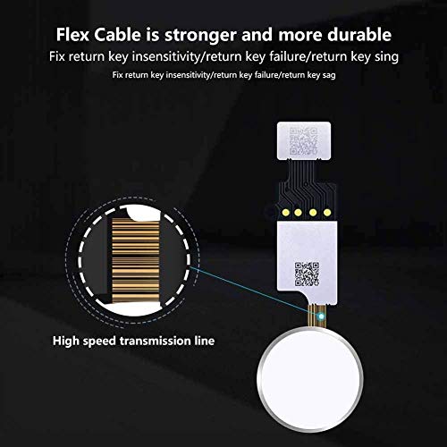 D-Flife Home Button Replacement For Iphone 7 7Plus 8 8Plus, Home Button Touch Id Main Key Flex Cable Assembly Replacement With Repair Tools For Iphone 7 7P 8 8P (Rose Gold) #TOP3