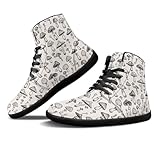 Binienty Men's Grey Mushroom Shoes with Barefoot Sole Fashion Minimalist Zero Drop Shoes with Lace-up Design for Indoor Comfortable & Outdoor Activities, US 13.5