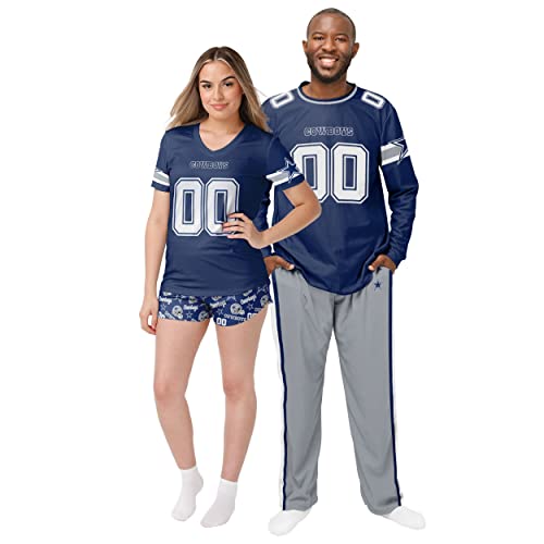 FOCO Men's NFL Team Logo Gameday Ready Jersey Pajama Set3