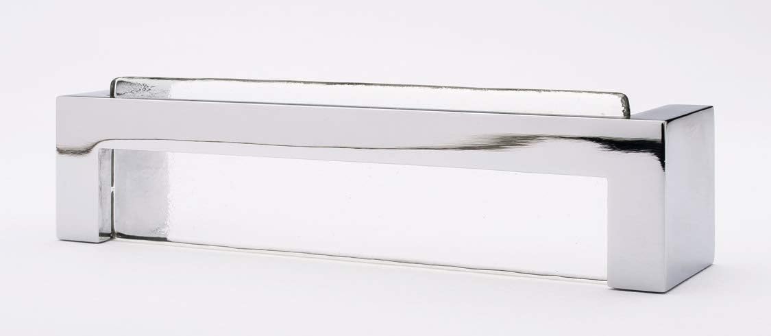 Sietto P-1800-PC Skyline Clear Glass Cabinet Hardware Pull