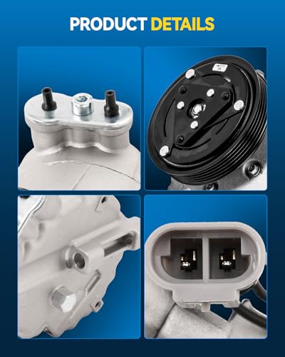 Image of PHILTOP NEW Air Conditioner AC Compressor for Cobalt 2007, 2008-2010 2.2L, 2008 2.4L,HHR 2006-2008, 2011, 2009-2010 2.2L /2.4L, Saturn Ion 2005-2007 2.2Liter, 2006-2007 2.4Liter, Pontiac G5 2008-2009