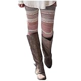 Generic Elastische Jogginghose Damenleggings WeihnachtenFestliche Winterleggings Leggings Damen Winter Warme Natürlicher Baumwolle Booty Lifting Thermoleggings Formgebenden Thermo