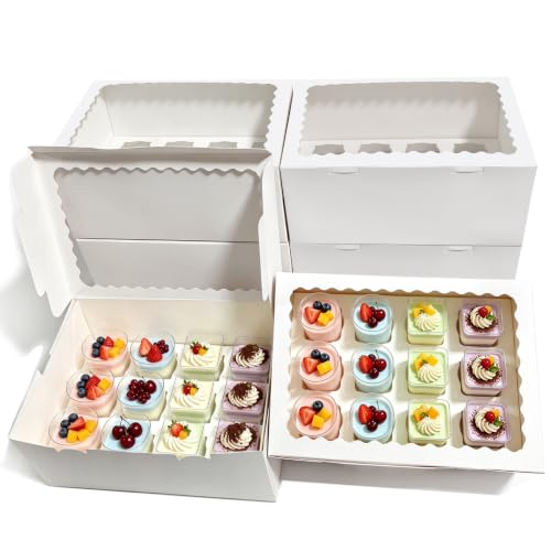 YODYZJ Dessert Shooter Boxes, Pack of 6, Each Holds 12 5oz Cups
