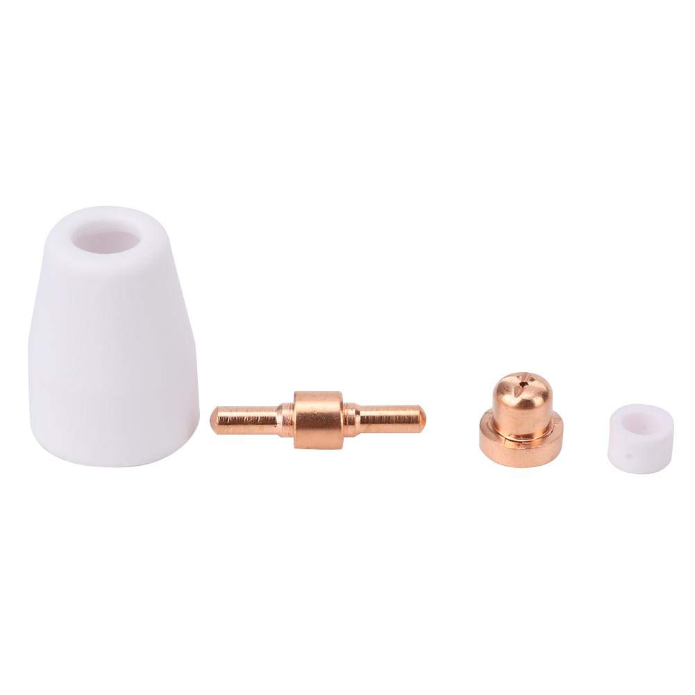 70PCS Plasma Electrode Tips Nozzle Extended Shroud Shield Cup Kit Fit for PT-31 Plasma Cutting Torch(70PCS)