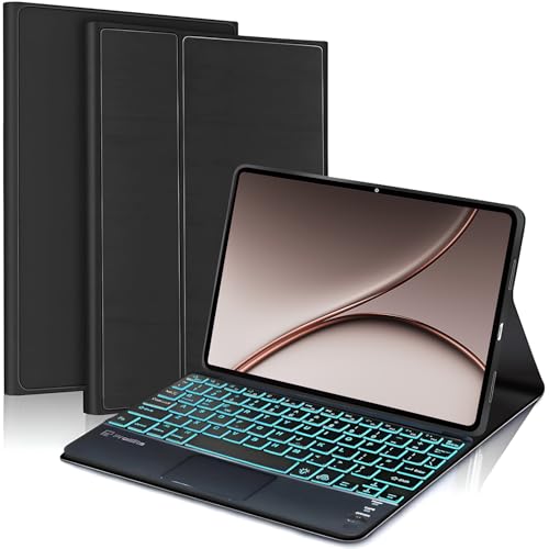Image of ProElite TouchPad Keyboard case for OnePlus Pad 4 13.2 inch, Magnetic Detachable Wireless Bluetooth TouchPad Keyboard OnePlus Pad 4 13.2 inch (Built-in 7-Colors Backlit), Black