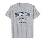 Reisterstown Maryland MD Vintage Sports Design Navy Print T-Shirt
