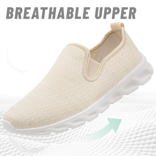 Image of Gym Shoes Women Running Tennis Walking Slip on Sneakers Workout Athletic Comfortable Fashion Sport Casual Shoe Black Size 10