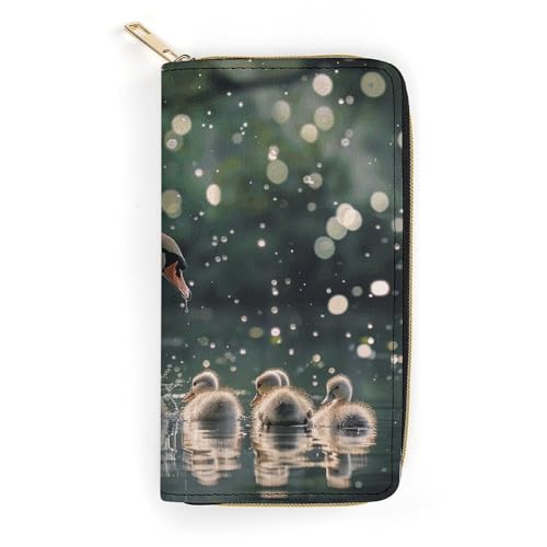 Womens Leather Wallets Sunshine on The Water Wallet for Women Large Capacity Card Phone Holder Ladies Purse