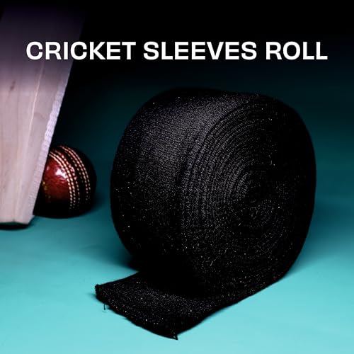 Image of Nivia Cricket Arm Sleeves Roll for Men & Women, UV Protection, Breathable Fabric, Stretch Fit for Training & Match Use, Black, 5M Roll