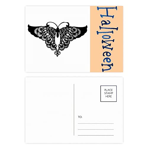 Cartes postales d'Halloween papillon aux ailes poétiques pour raviver la magie des mots écrits