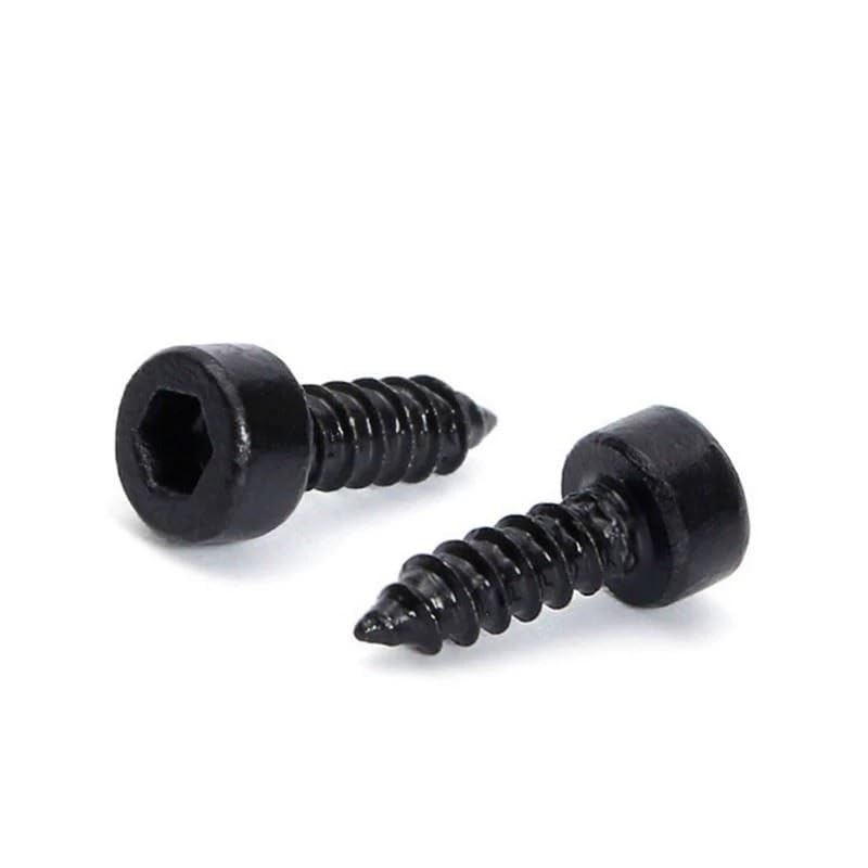 Tornillos de chapa autorroscantes con cabeza hexagonal acero inoxidable 304 negros M2-M6(M2.6 x 12mm)