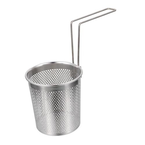 Hemobllo Setaccio Per Pasta in Acciaio 304 Manico Antiscottatura, Cestino Scolapasta Portatile Per Noodles e Verdure, Utensile Cucina Domestica Per Filtrare e Scolare Alimenti