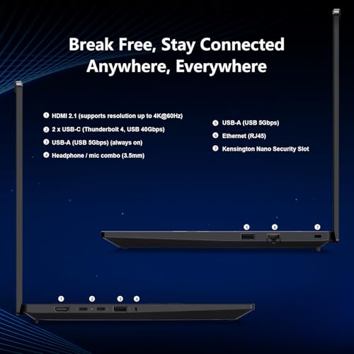 Image of Lenovo ThinkPad P14s Business AI Laptop, 14.5 inch FHD+, Intel Core Ultra 7 155H, NVIDIA RTX 500 Ada, 32GB DDR5, 1TB SSD, Fingerprint, Backlit, Wi-Fi 6, Win 11 Pro, Bundle with Targus Docking Station