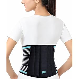 TYNOR Back Support Belt, Adjustable Lower Back Support for Men & Women Breathable Back Braces for Lower Back Pain, Lumbar Support Belt, Back Brace for Back Pain, Sciatica Back Support (XL, Black)