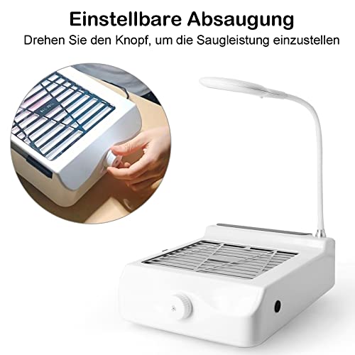 Nagelstaubsauger I.B.N mit integrierter Lampe für Nagelstudios
