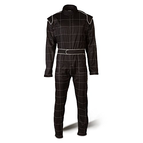 Speed Combinaison de kart et mécanicien - Combinaison de kart noire avec fermetures Velcro (S) Cover
