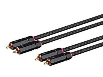 Monoprice - 138076 Male RCA Two Channel Stereo Audio Cable - 3 Feet - Black, Gold Plated Connectors, Double Shielded with Copper Braiding - Onix Series