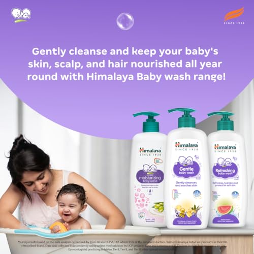 Image of Himalaya Gentle Baby Wash 200ml | No tears formula |with chickpea and Green gram| Cleansing baby's gentle skin (Pack of 2)