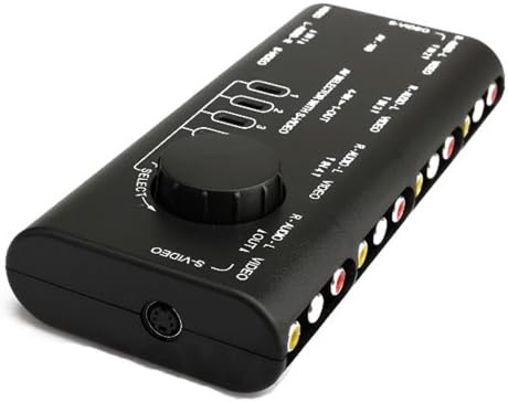 Waltzmart 4 in 1 AV Audio Video Signal Switcher Splitter S-Video Selector with RCA Cable