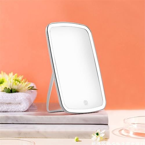 Miroir rechargeable et pliant avec éclairage pour bureau et maquillage - 4