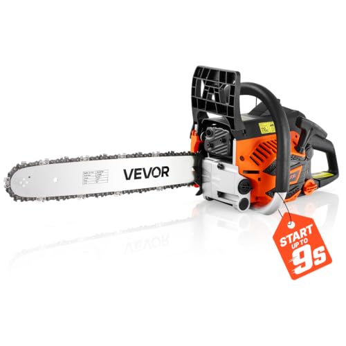 Image of VEVOR Gas Powered Chainsaw 16 Inch 40CC 2.15HP 2 Stroke Engine Gas Chainsaw